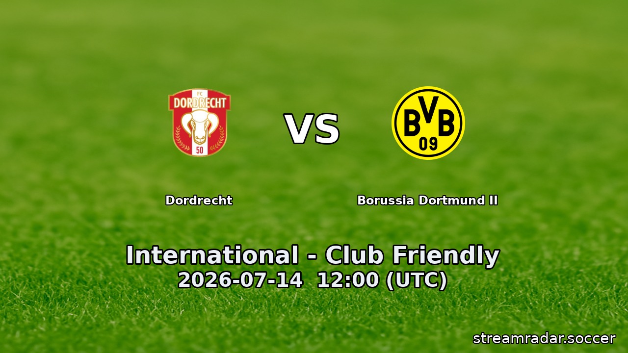 Dordrecht vs Borussia Dortmund II