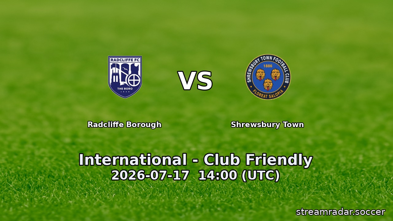 Radcliffe Borough vs Shrewsbury Town