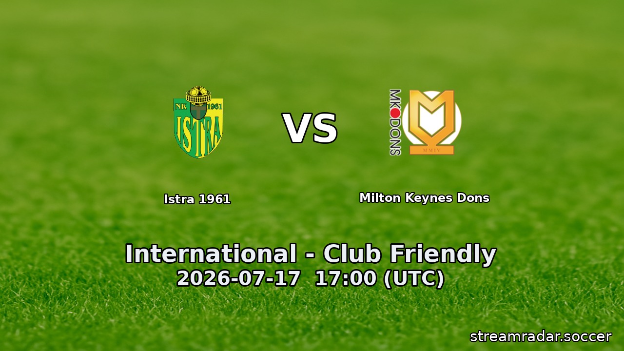 Istra 1961 vs Milton Keynes Dons