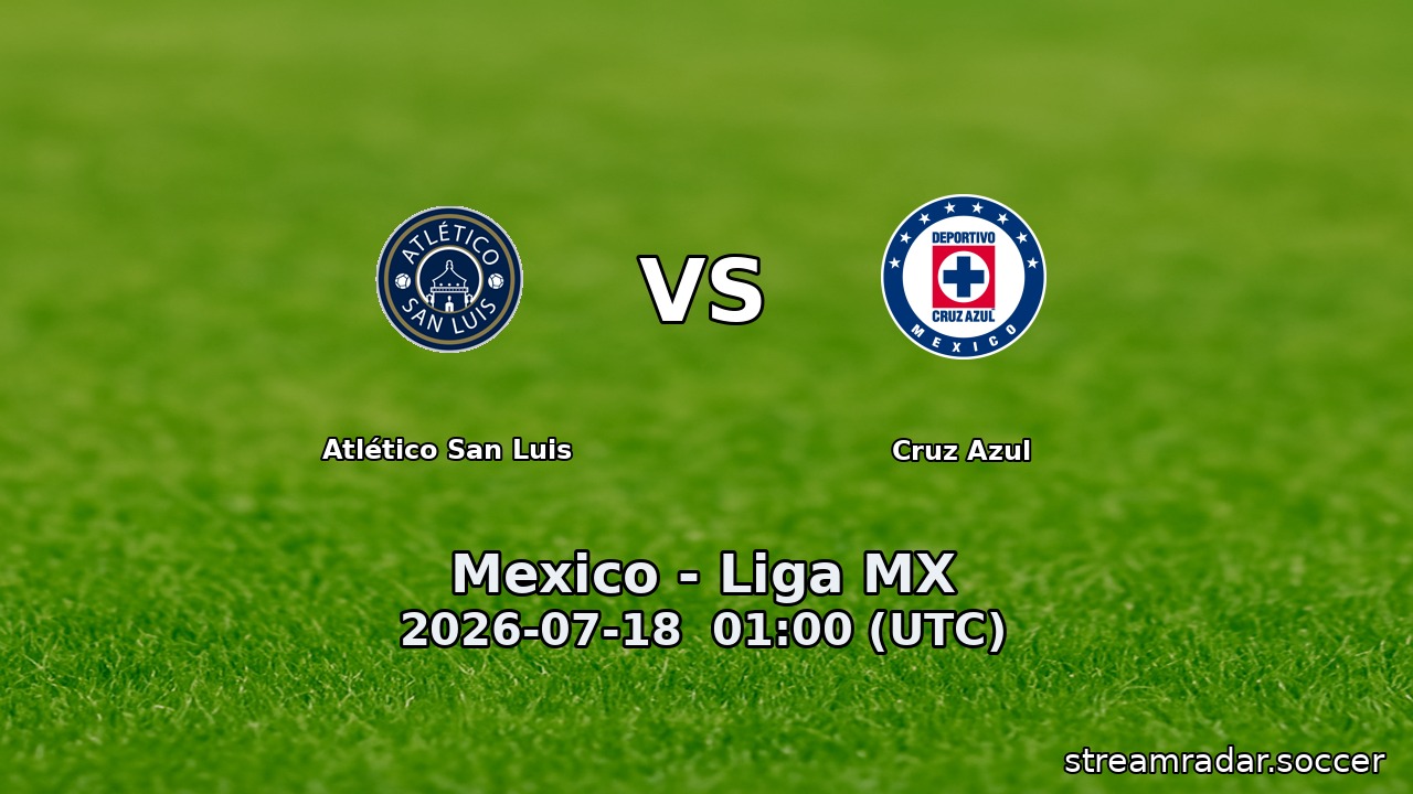 Atlético San Luis vs Cruz Azul