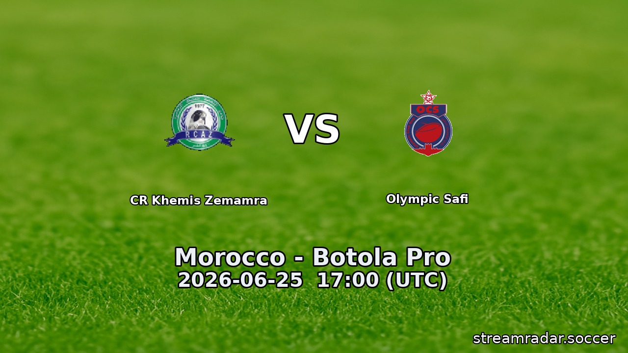 CR Khemis Zemamra vs Olympic Safi
