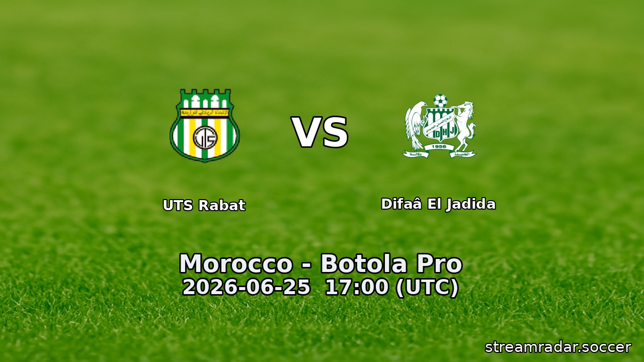 UTS Rabat vs Difaâ El Jadida