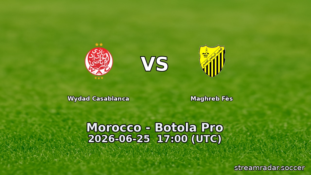 Wydad Casablanca vs Maghreb Fès