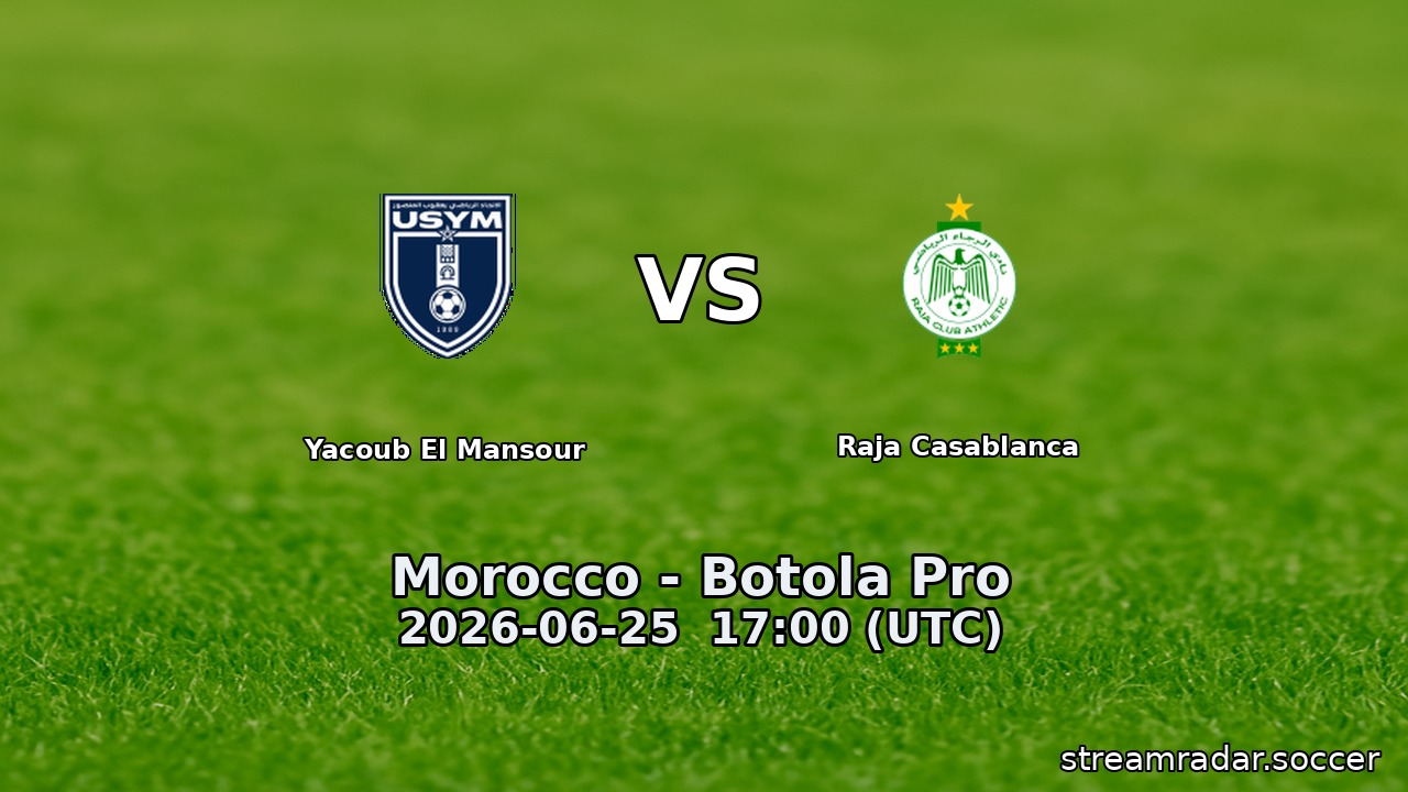 Yacoub El Mansour vs Raja Casablanca