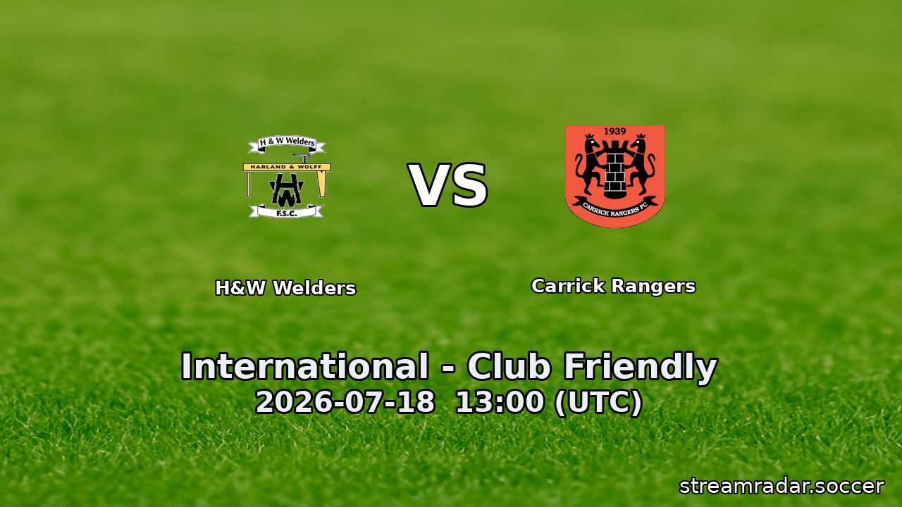 H&W Welders vs Carrick Rangers