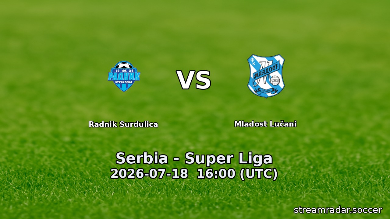 Radnik Surdulica vs Mladost Lučani