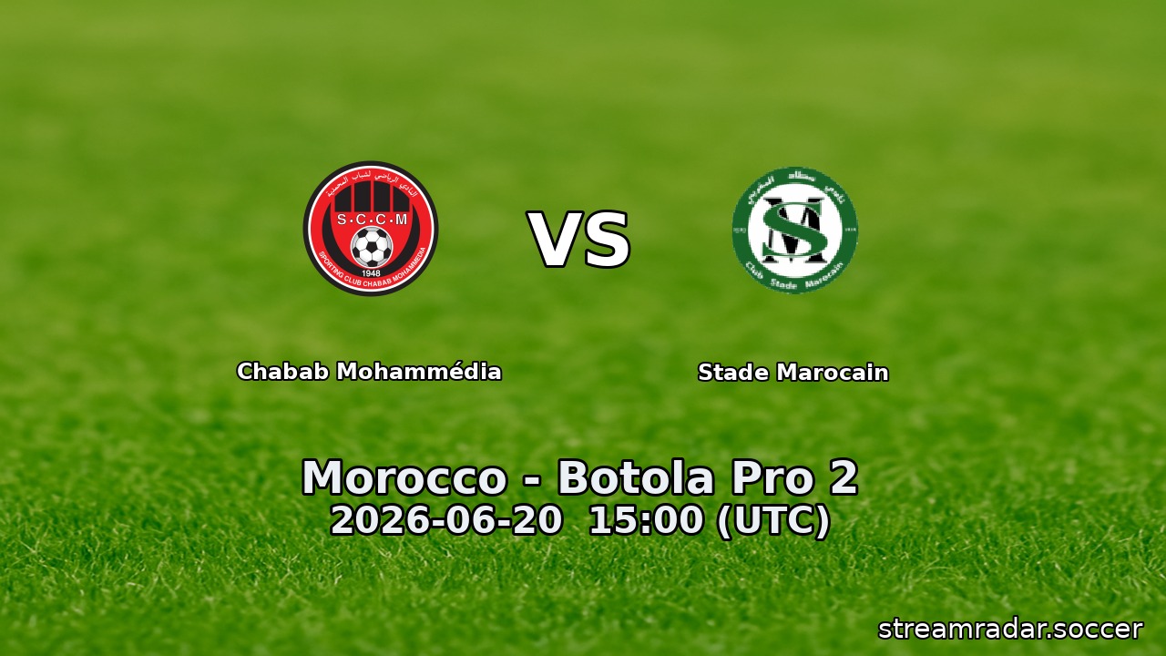 Chabab Mohammédia vs Stade Marocain