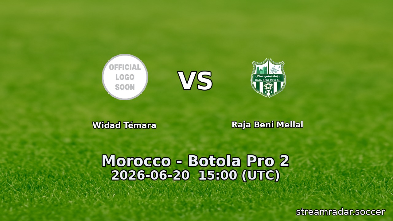 Widad Témara vs Raja Beni Mellal