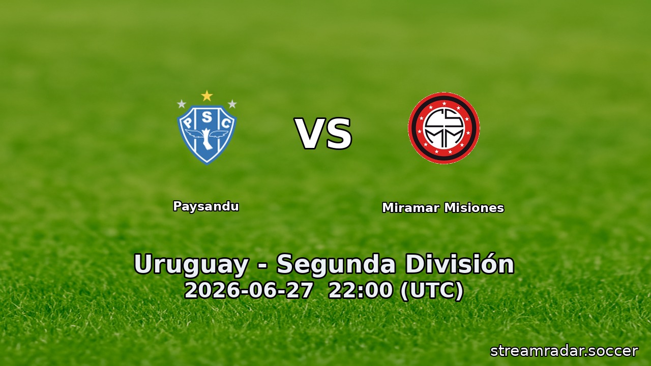 Paysandu vs Miramar Misiones