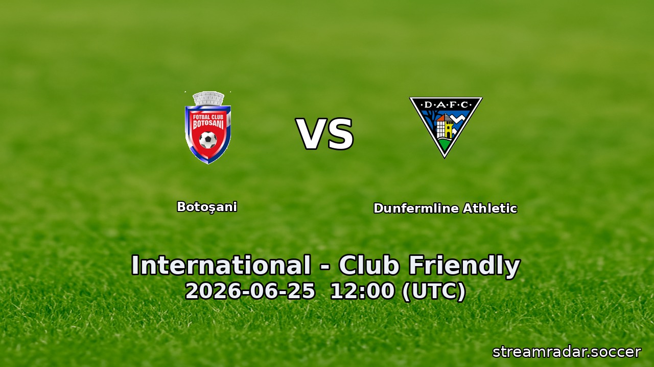 Botoşani vs Dunfermline Athletic