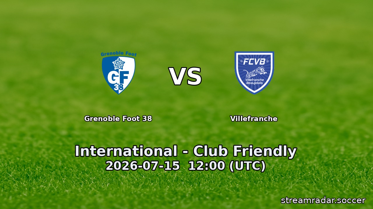 Grenoble Foot 38 vs Villefranche