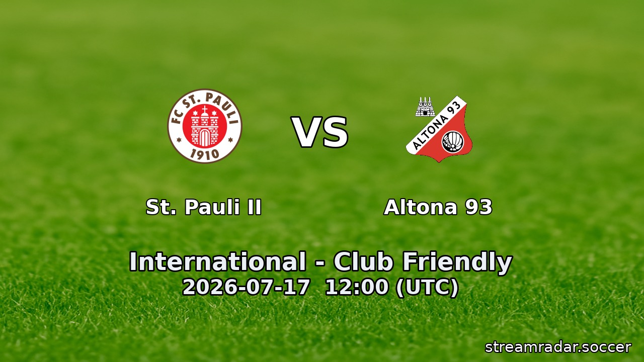 St. Pauli II vs Altona 93