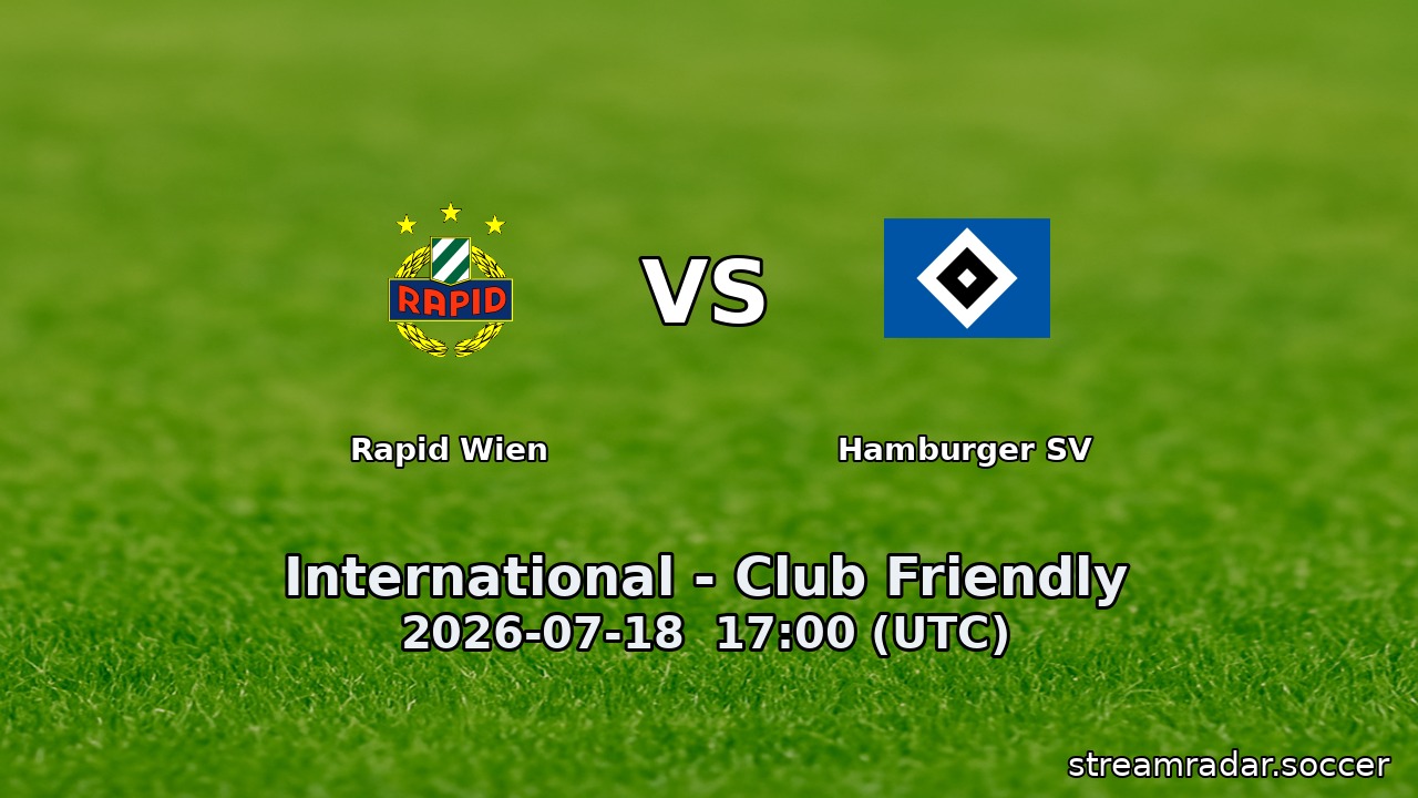 Rapid Wien vs Hamburger SV