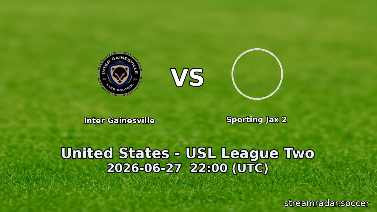 Inter Gainesville vs Sporting Jax 2