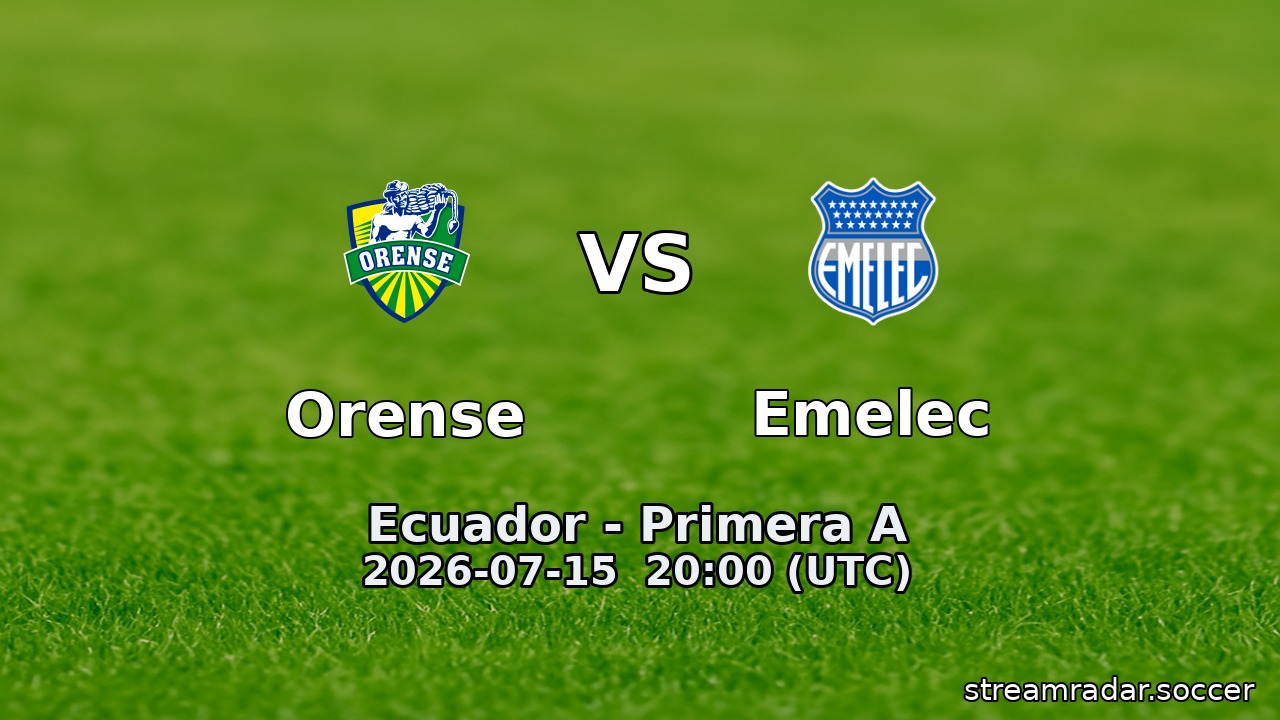 Orense vs Emelec