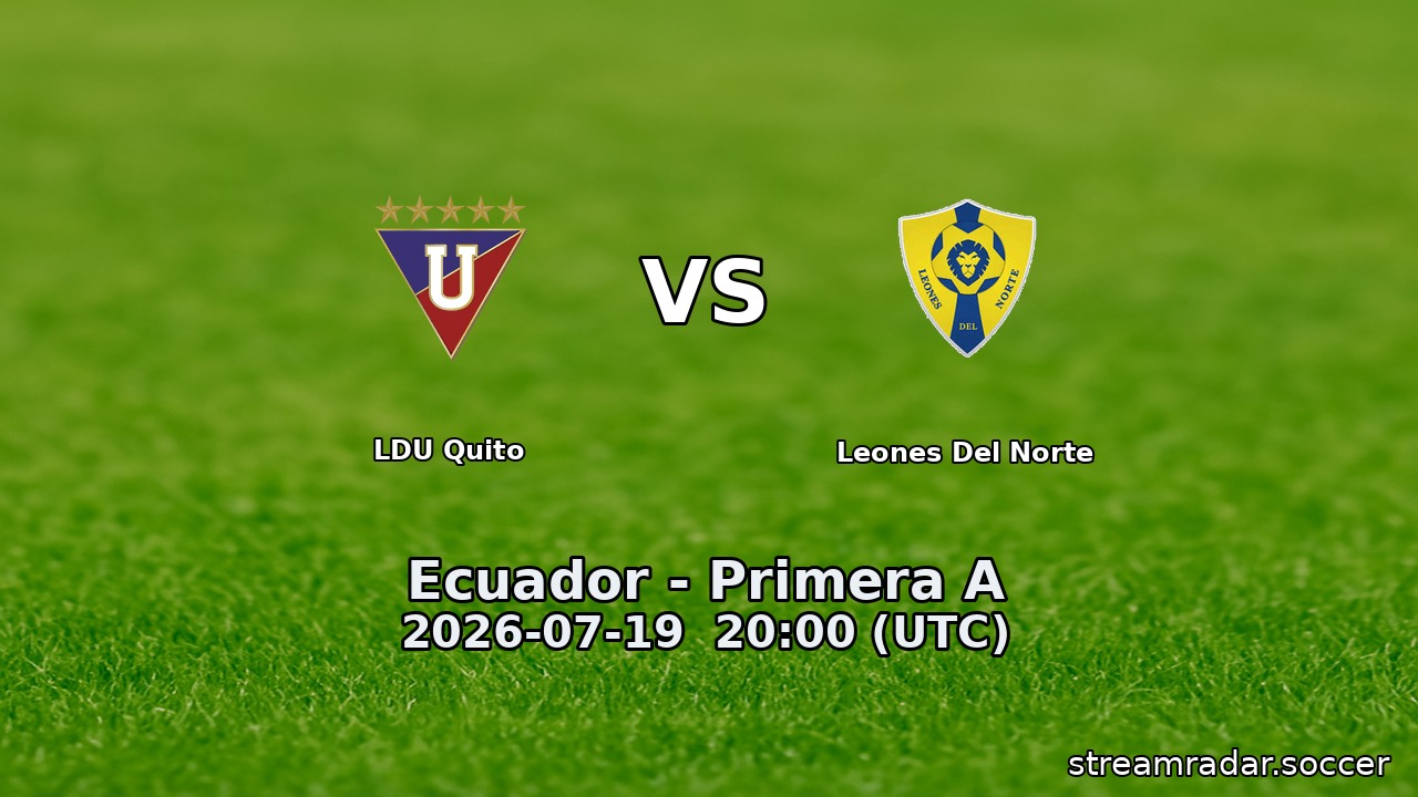 LDU Quito vs Leones Del Norte
