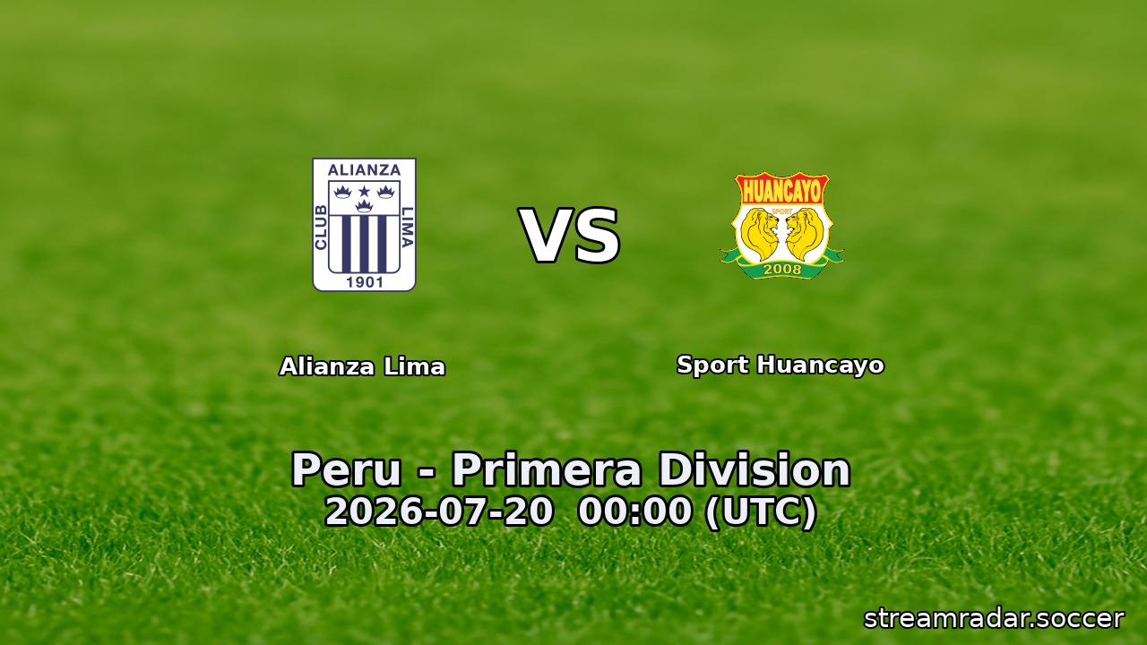 Alianza Lima vs Sport Huancayo