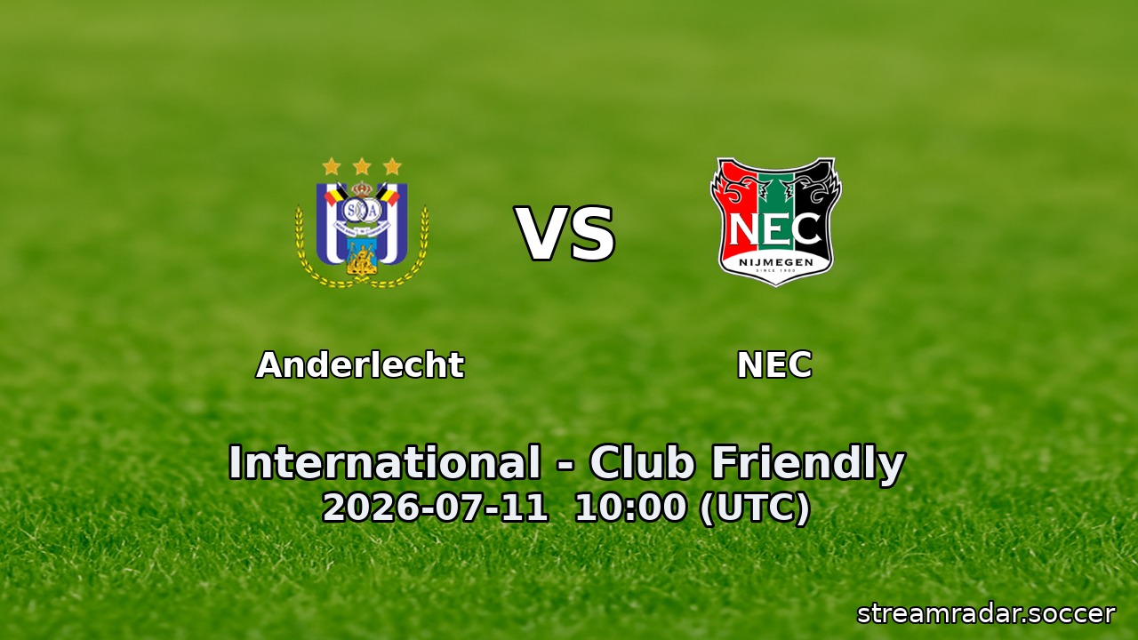 Anderlecht vs NEC