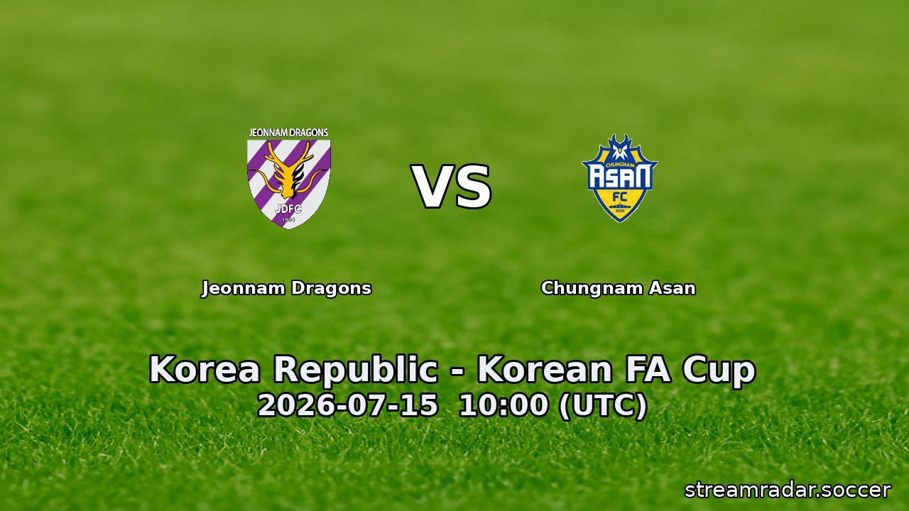 Jeonnam Dragons vs Chungnam Asan