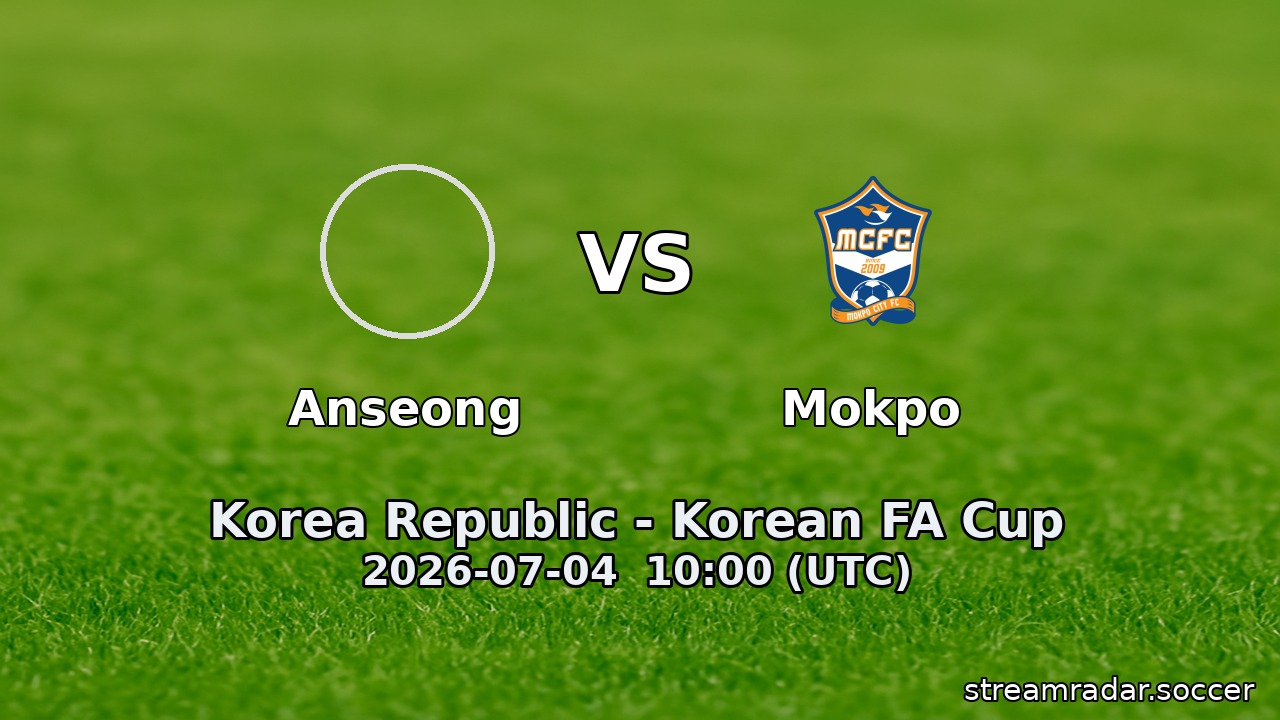 Anseong vs Mokpo