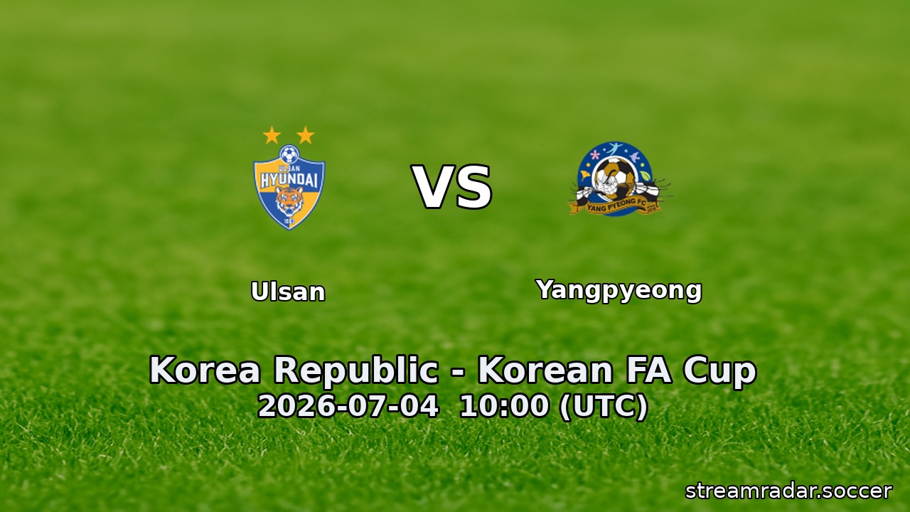 Ulsan vs Yangpyeong