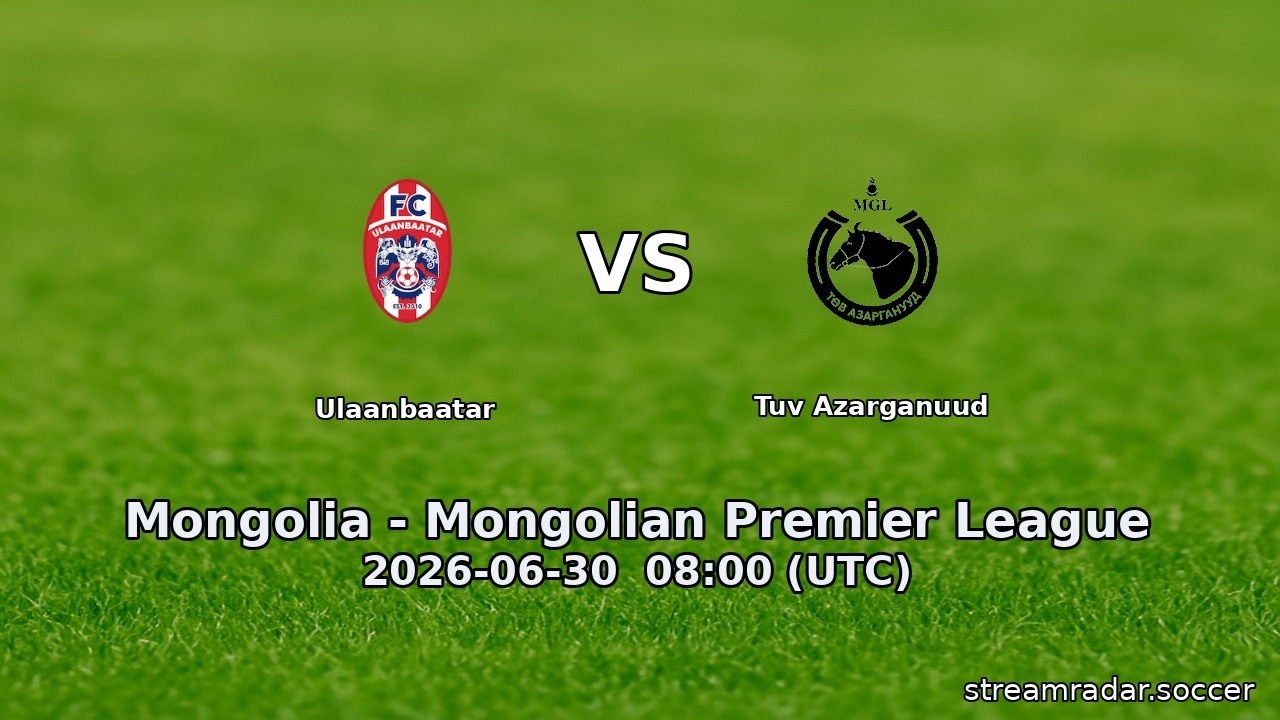 Ulaanbaatar vs Tuv Azarganuud