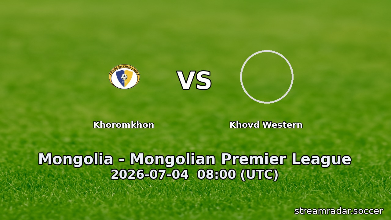 Khoromkhon vs Khovd Western