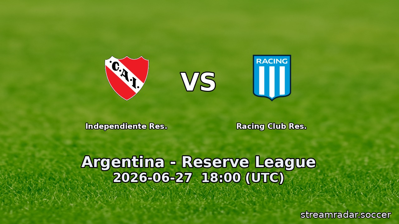 Independiente Res. vs Racing Club Res.