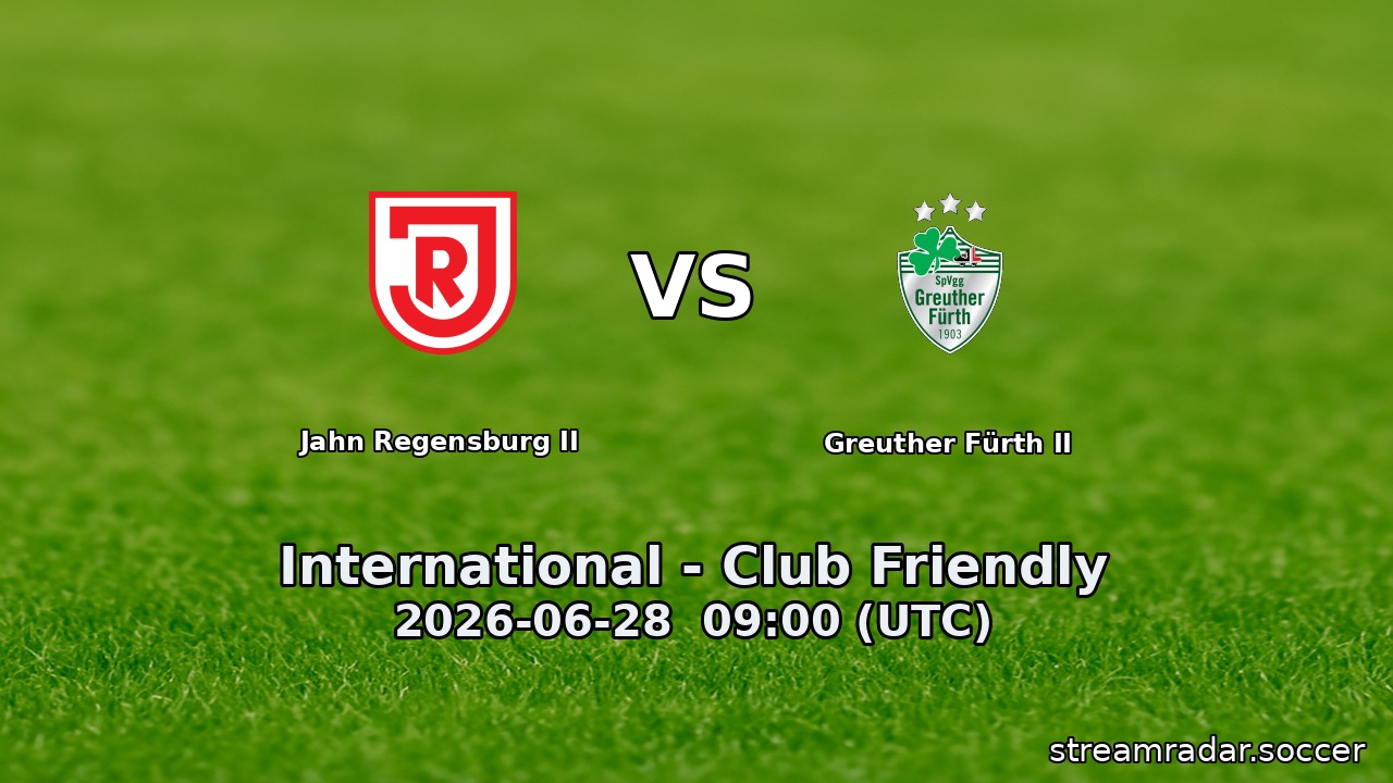 Jahn Regensburg II vs Greuther Fürth II