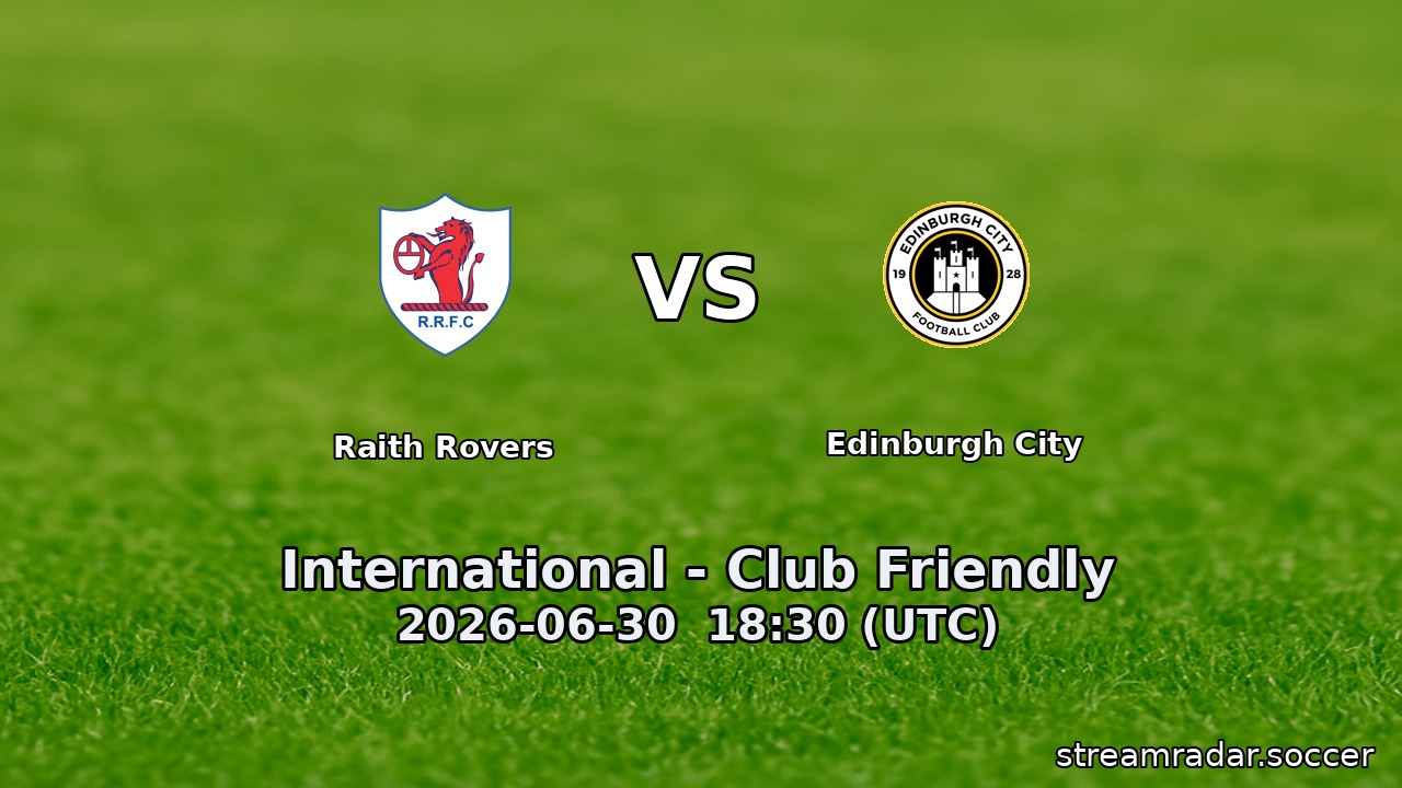 Raith Rovers vs Edinburgh City