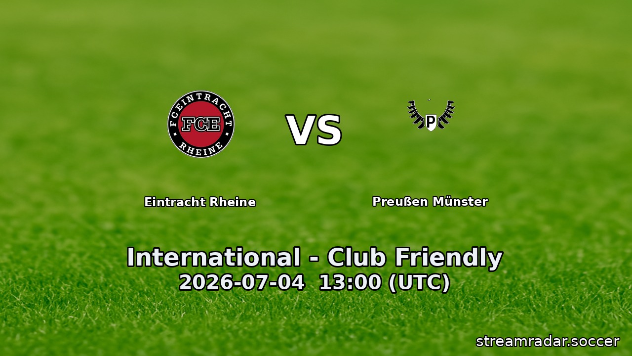 Eintracht Rheine vs Preußen Münster
