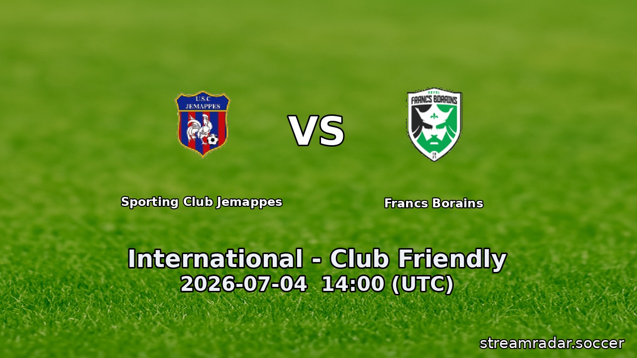 Sporting Club Jemappes vs Francs Borains