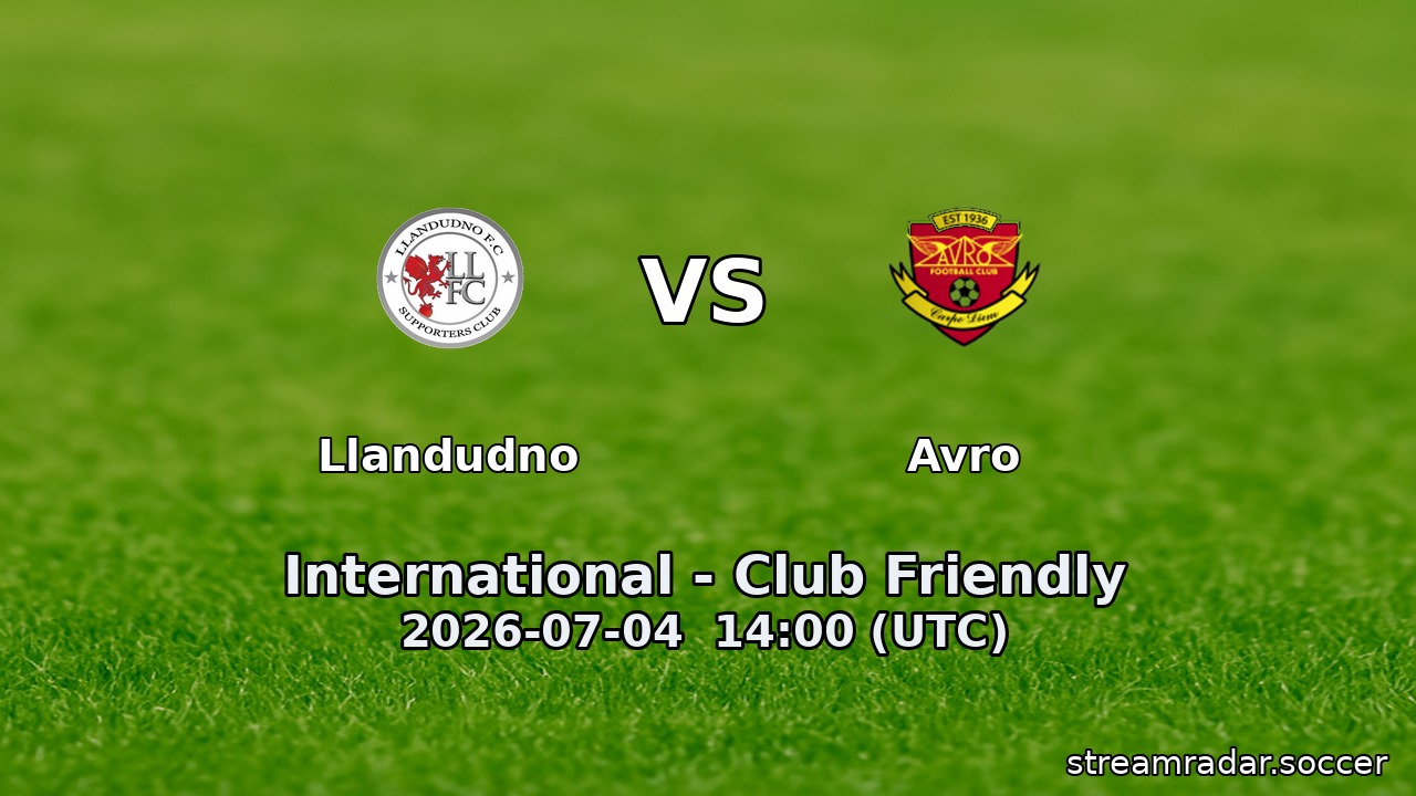 Llandudno vs Avro