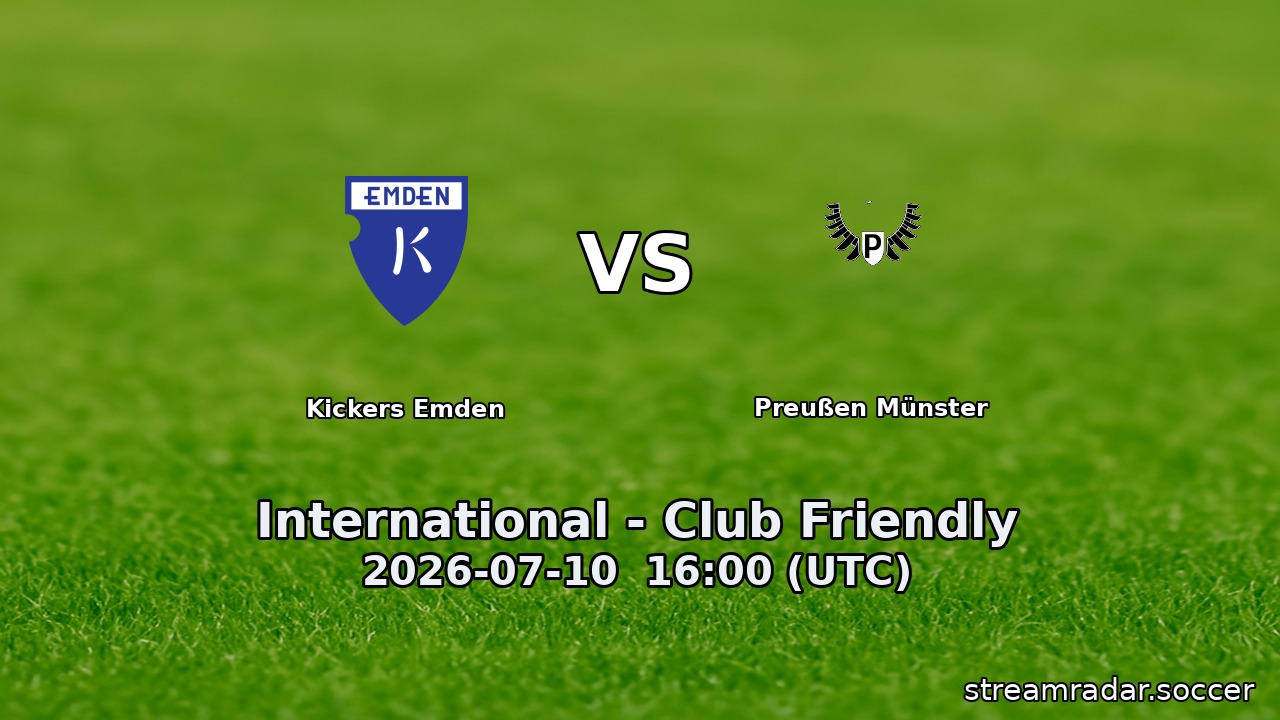 Kickers Emden vs Preußen Münster