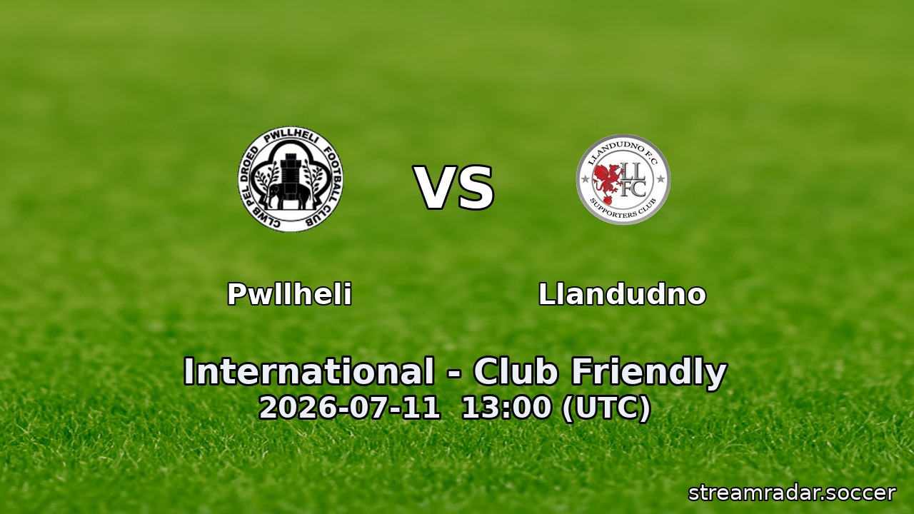 Pwllheli vs Llandudno