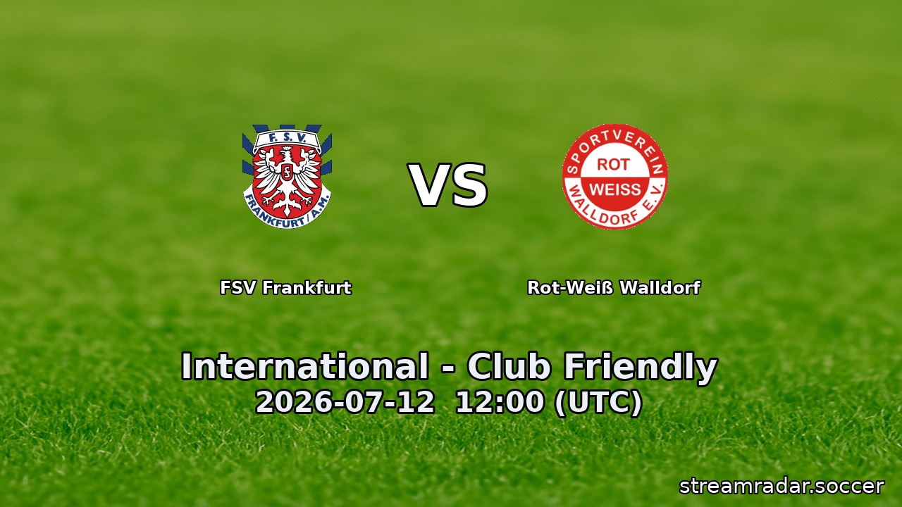 FSV Frankfurt vs Rot-Weiß Walldorf