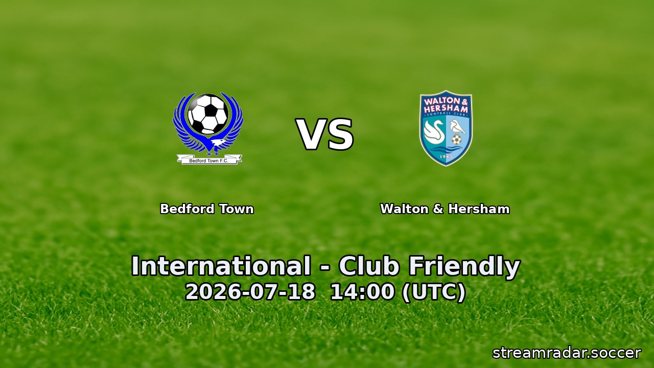Bedford Town vs Walton & Hersham