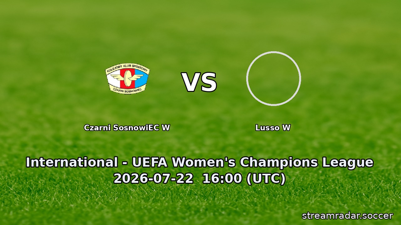 Czarni SosnowiEC W vs Lusso W