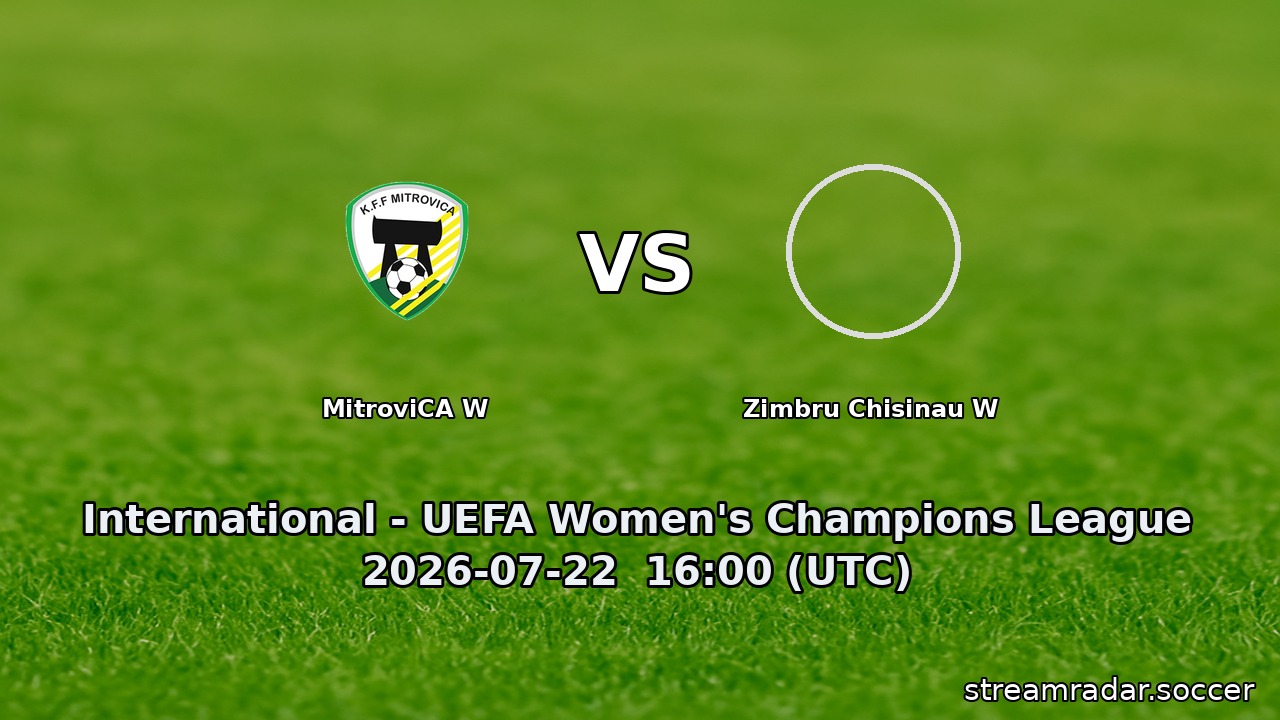 MitroviCA W vs Zimbru Chisinau W