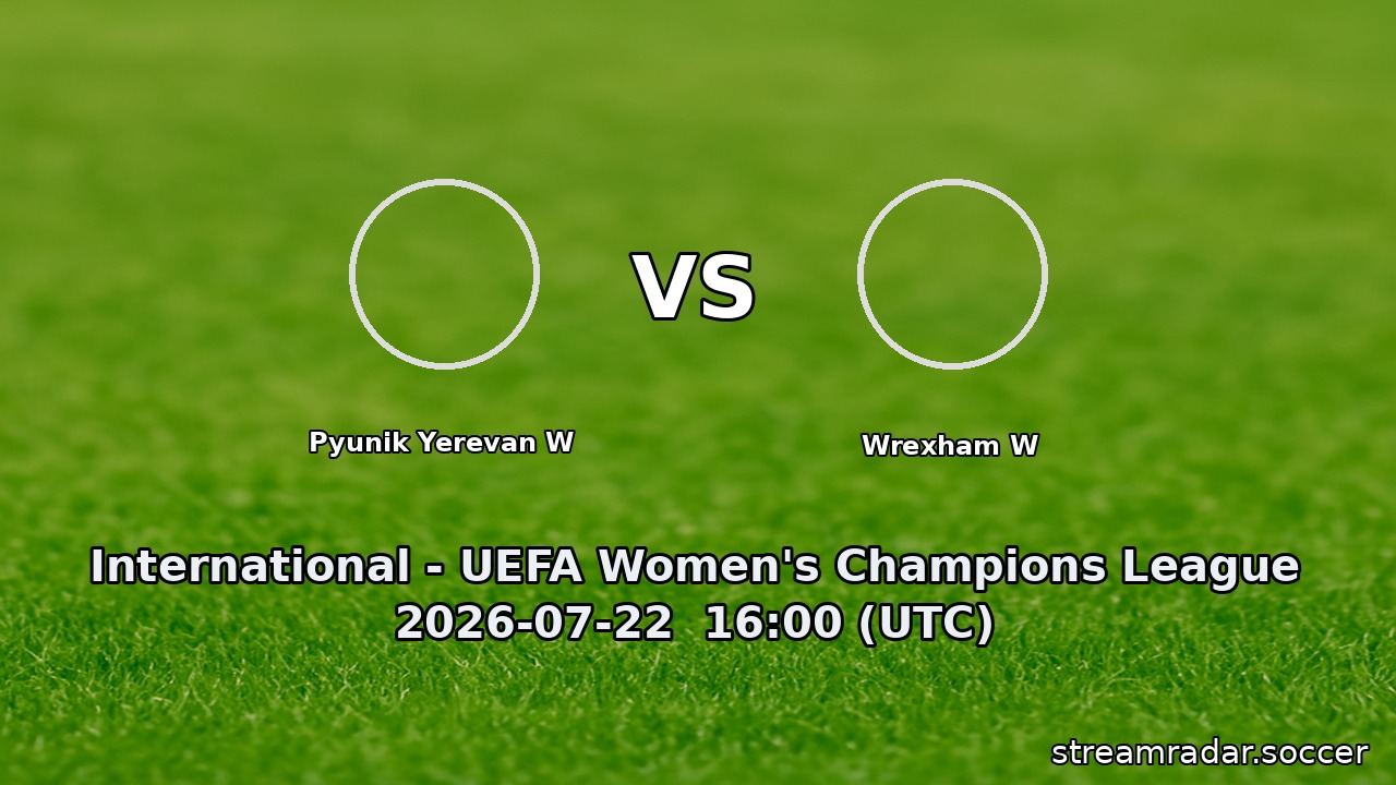 Pyunik Yerevan W vs Wrexham W