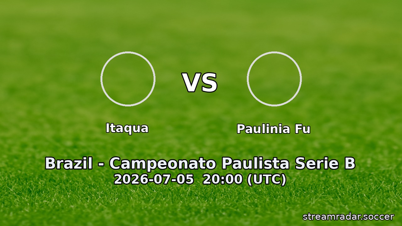 Itaqua vs Paulinia Fu
