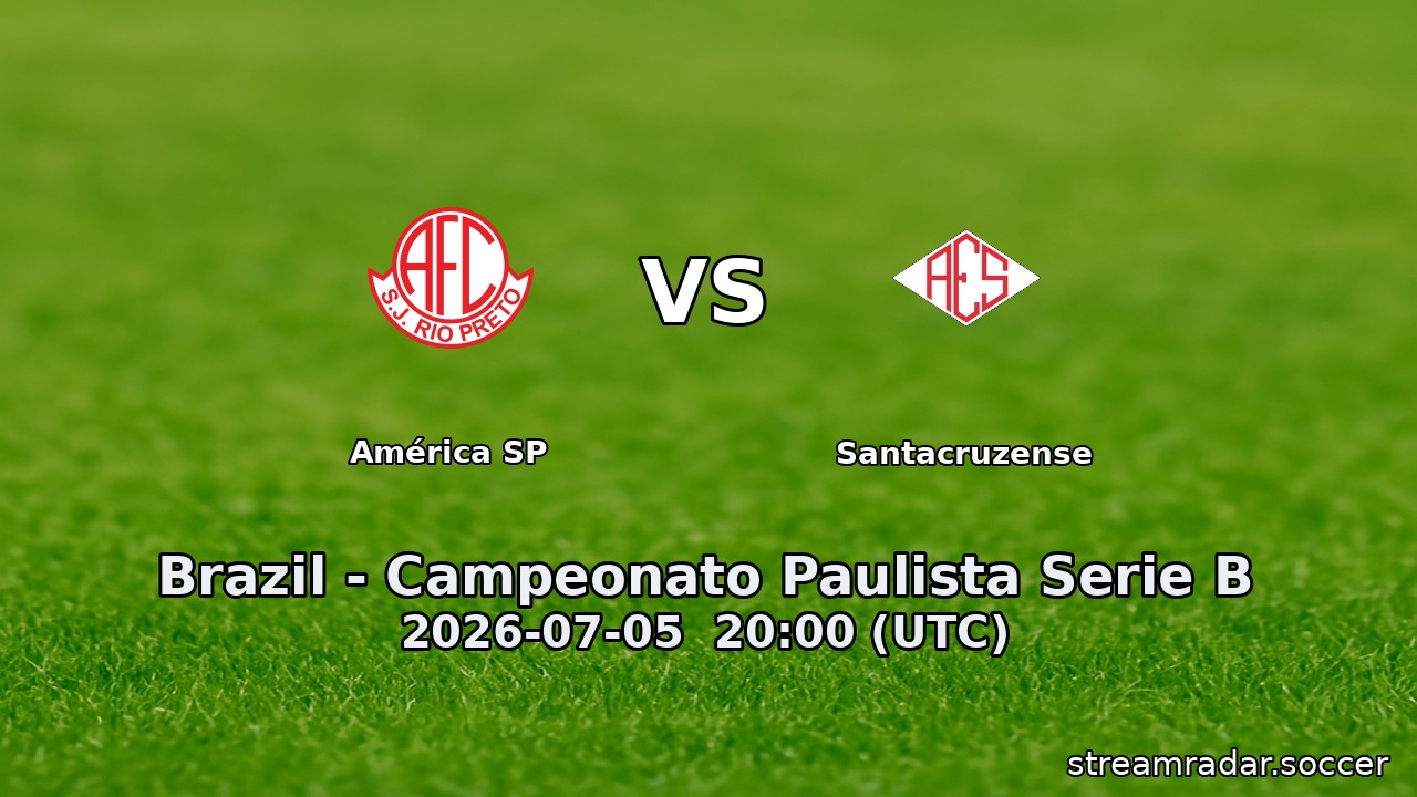 América SP vs Santacruzense