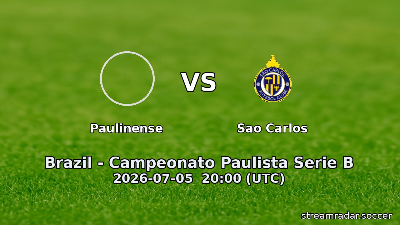 Paulinense vs Sao Carlos