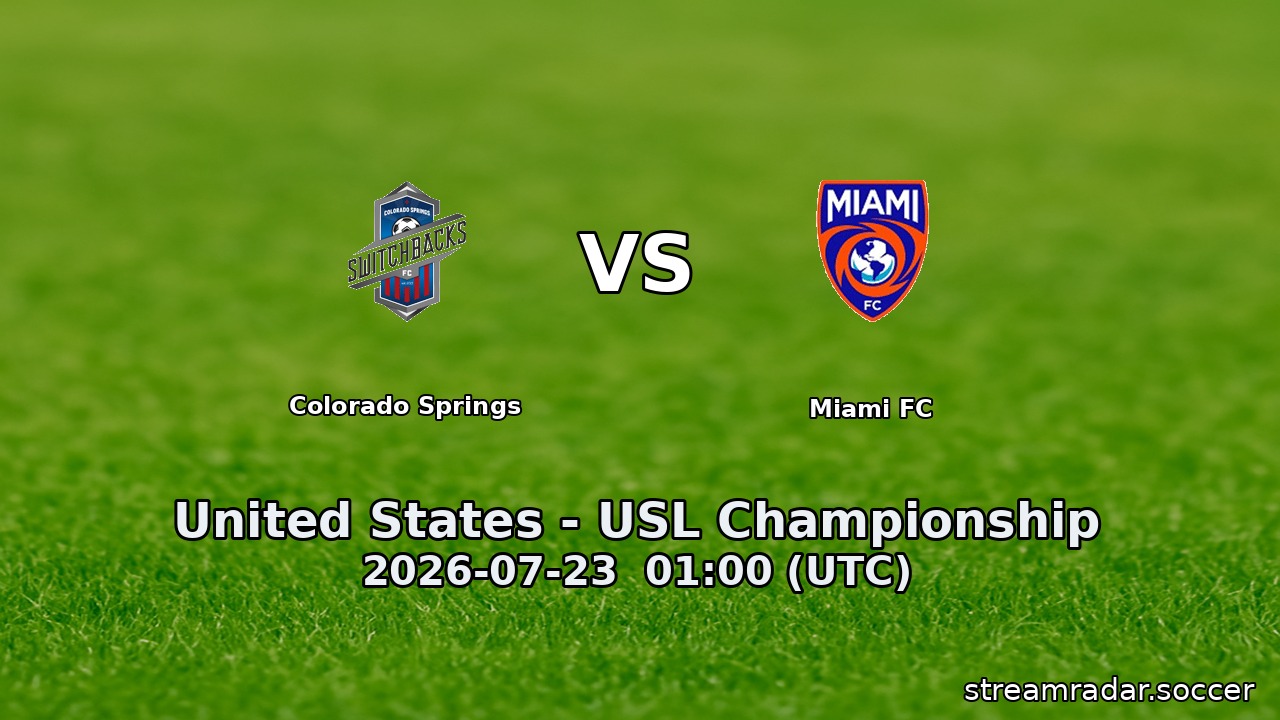 Colorado Springs vs Miami FC