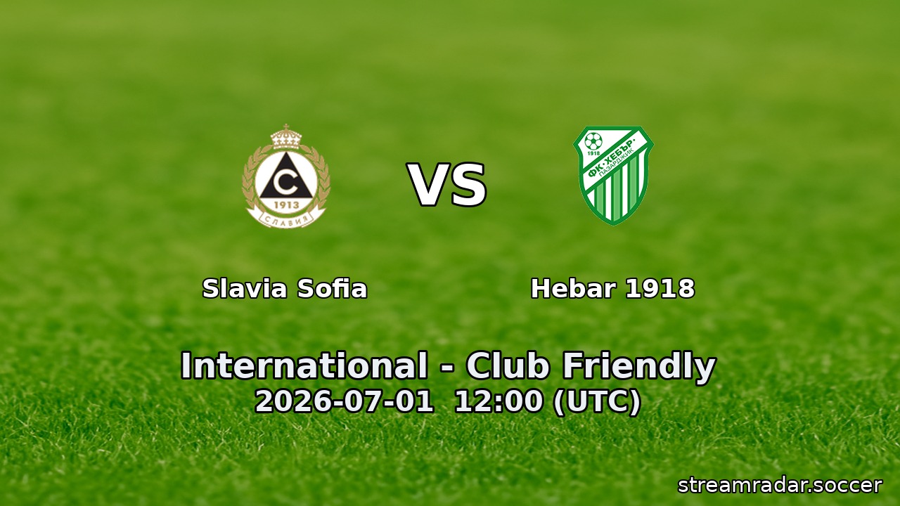 Slavia Sofia vs Hebar 1918