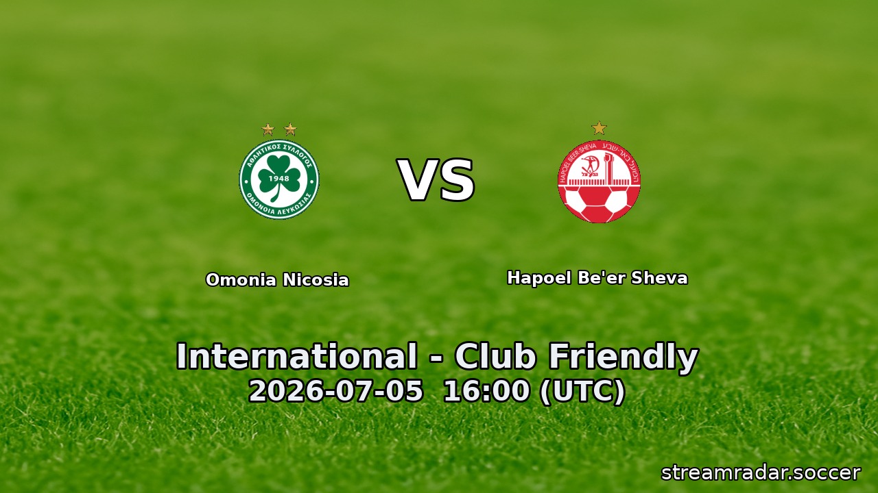 Omonia Nicosia vs Hapoel Be'er Sheva