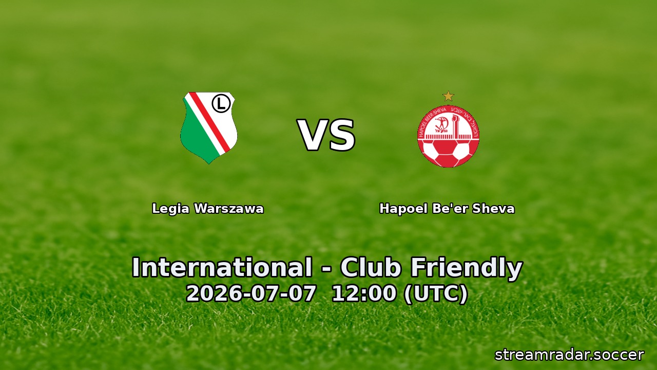 Legia Warszawa vs Hapoel Be'er Sheva