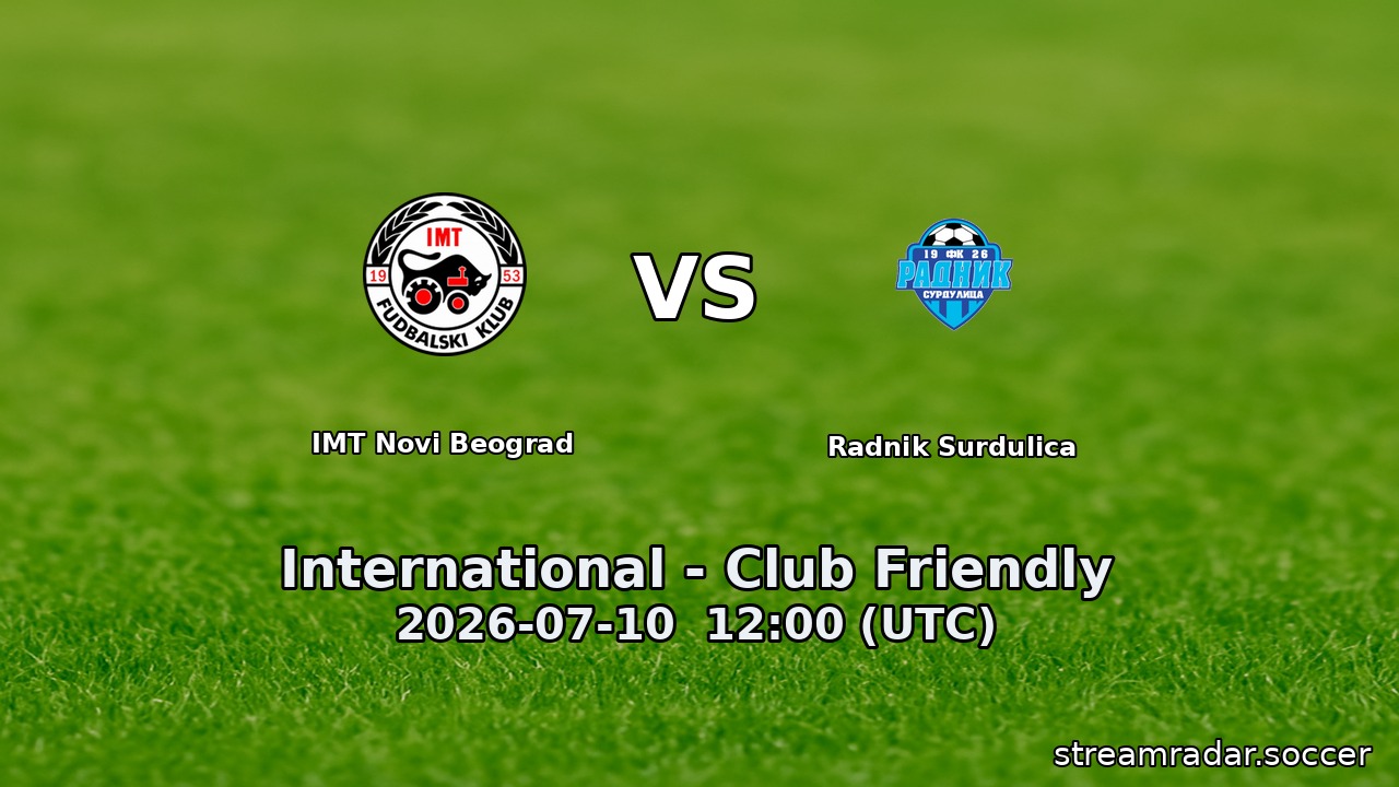 IMT Novi Beograd vs Radnik Surdulica
