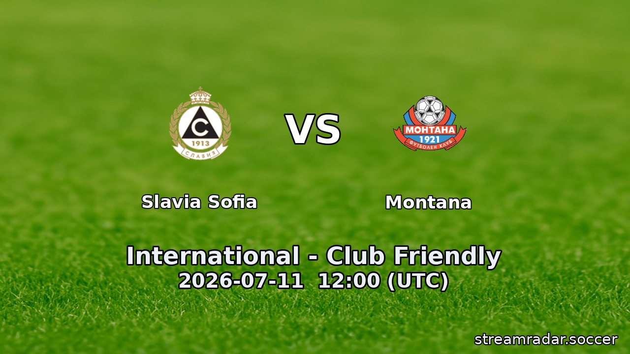 Slavia Sofia vs Montana