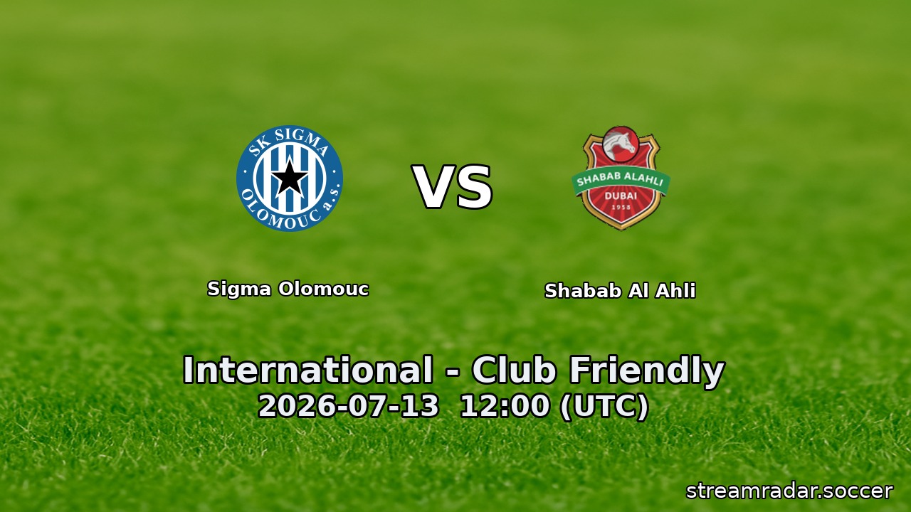 Sigma Olomouc vs Shabab Al Ahli